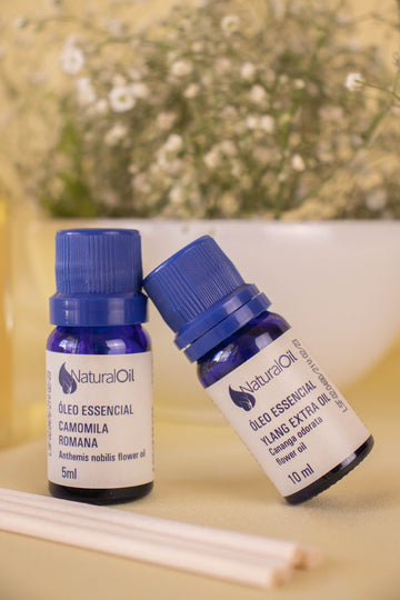 Sinta os Incríveis Benefícios dos Óleos Essenciais 100% Puros de Camomila e Ylang Extra Oil
